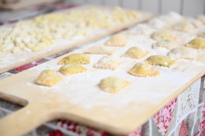 handmade pasta with grandma ravioli